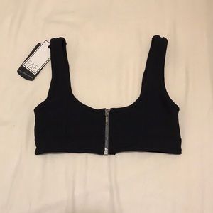 Swim - FAE SWIM Ziggy Ribbed Bikini Top in Black / Onyx Swim - FAE SWIM Ziggy Ribbed Bikini Top in Black / Onyx